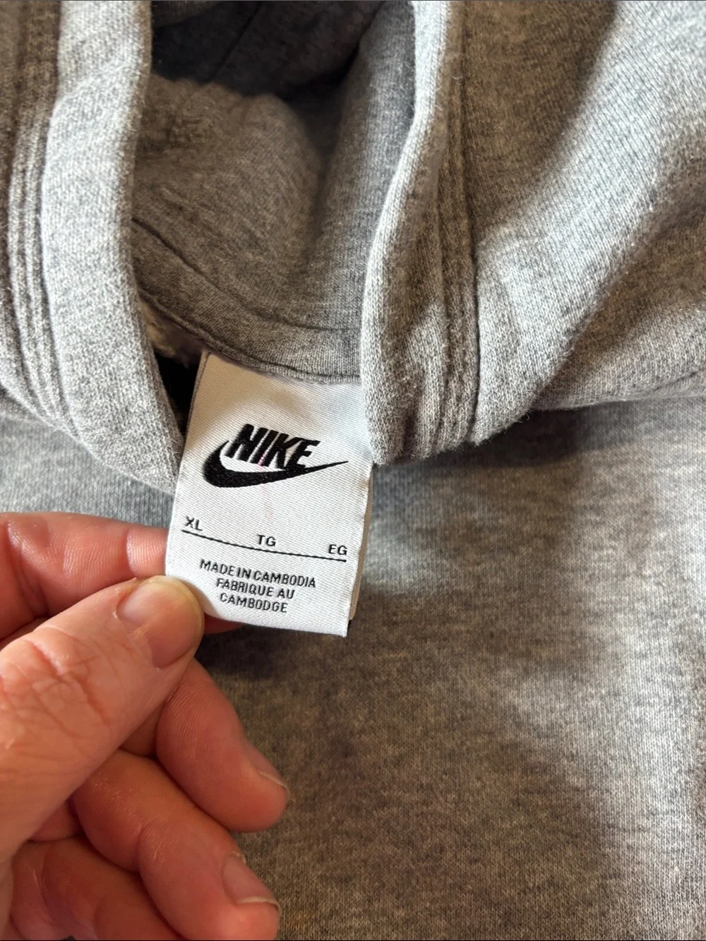 Nike Grey Heather Pullover Hoodie boys sz XL EUC